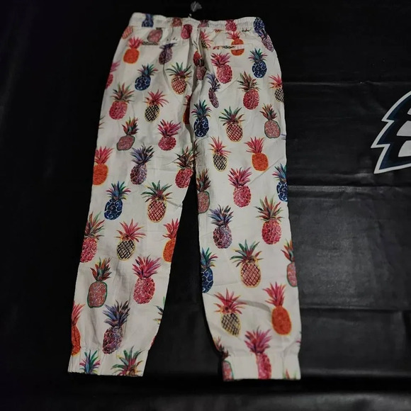 J Crew Womens Seaside Ratti Painted Pineapple Jogger Pants‎ 0 - Picture 2 of 5
